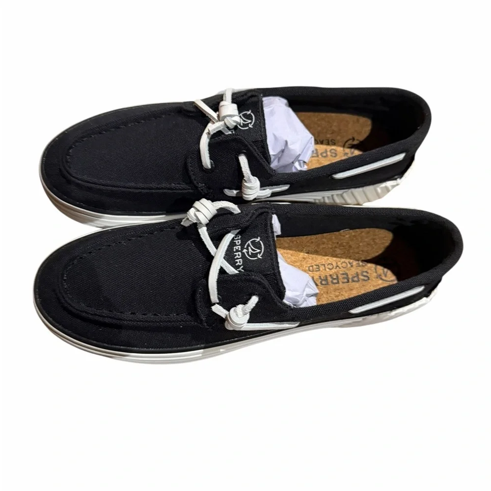 NIB Sperry Bahama 2 Platform Canvas‎ Boat Shoes
